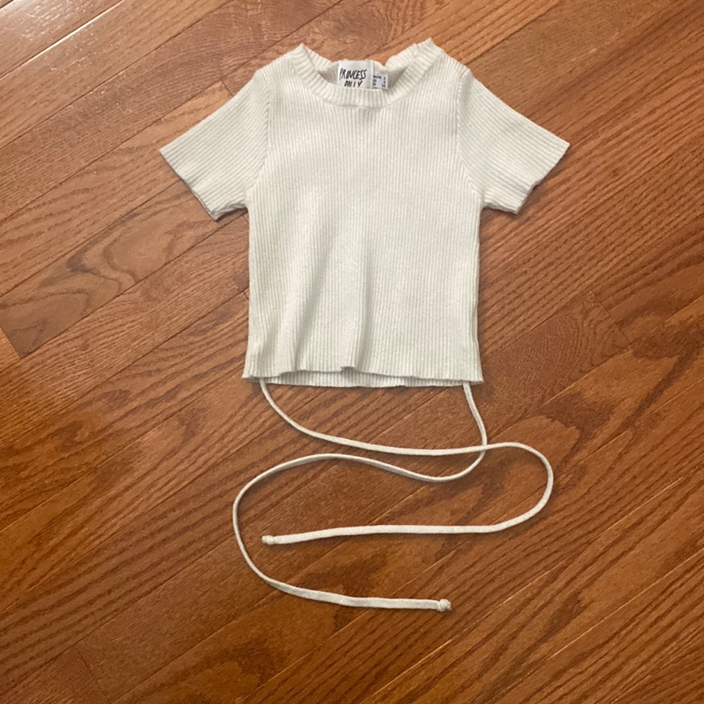 White crop top